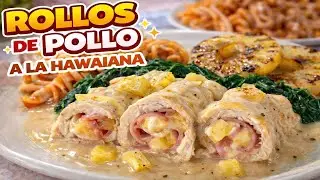 🍍🍗 Rollos de Pollo a la Hawaiana | Receta Fácil y Súper Rendidora 😍✨