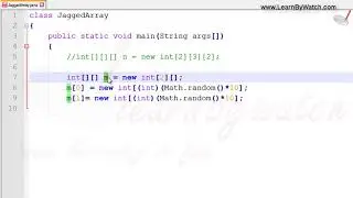 Jagged Array and how to use jagged array in JAVA in Hindi