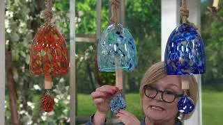 Barbara King Artisan Glass Speckled Garden Bell on QVC