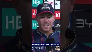 David Warner Post Match Interview #MSvKK | #HBLPSLX I #ApnaXHai M2M1A