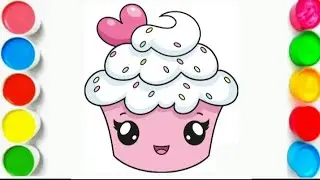How To Draw Cupcake  🍰 🎂 Drawing Very Easy|| Cake Drawing Easy Step By Step|| Cake Drawing||