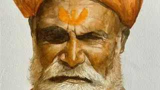Watercolor Drawing ✍️ | sadhu | old mna 