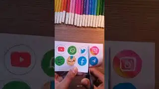 #day 5 craft challenge let's make socialmedia stickers @whocaresgh  #youtubeshorts