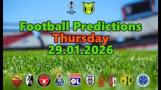 Football Predictions Today | Top Matches Thursday 29 January | Europa League