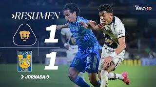 PUMAS 1-1 TIGRES J9 AP25 | Empate con penal DRAM&Aacute;TICO en CU