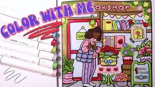 Color with me 📚🌷 'Girl Moments' by Coco Wyo using Ohuhu Markers | #adultcoloring
