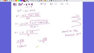 44b) The Quadratic Formula