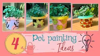 Pot painting ideas | mini planter | diy Planter| @Divyashetty8 #diy #art #craft