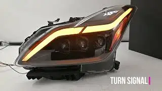 TT-ABC Led Headlights for 2008-2015 Infiniti G37/Q60 Coupe W/Sequential Signal Projector Headlights