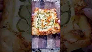 🌟ASMR COOKING🌟PICKLE PUFF PIZZA🌟A SUPERBOWL MUST HAVE!!!🌟 #shorts #easyrecipe #asmr #asmrcooking