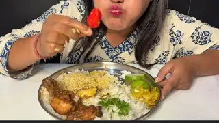 Diwali 🪔special masala chicken fry with rice and king 🌶️ chilli 