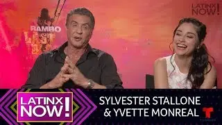 Sylvester Stallone and Yvette Monreal Translate Spanish Phrases | Latinx Now! | Entretenimiento