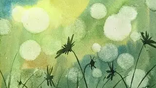 Easy Watercolor Bokeh Effect Tutorial with Sponge | Realistic Watercolor Painting Techniques