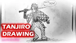Drawing Tanjiro Kamado from Demon Slayer | Full Sketch Process (Relaxing Art)