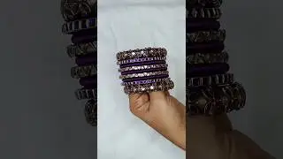 Diy How to make Kundan Silk Thread Bangles #shorts #youtube #silkthreadbangles