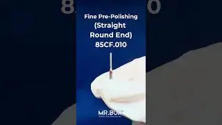 Fine Grit Pre-Polishing Straight Round Bur | Diamond Dental Bur