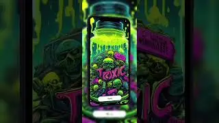 Toxic Skull Jar &ndash; Dark Neon Wallpaper #Shorts