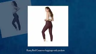 Rusty Red Crossover leggings with pockets
