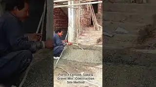 Perfect Cement, Sand & Gravel Mix | Construction Site Method#construction #shortvideo #shorts #shot