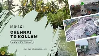 Chennai to Kollam Drop Taxi | Kerala One Way Cab | Call  +91 8 12 44 33 222 | #keralatravel #taxi
