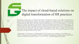 The impact of cloud-based solutions on digital transformation of HR practices