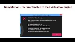 GenyMotion- Fix Error 