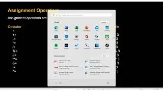 #11 Assignment Operators