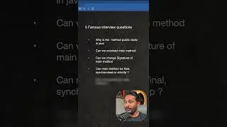 5 Famous main method interview questions #java