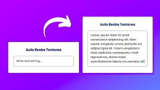 How to Auto Resize Textarea using HTML CSS & JavaScript