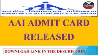 #AAI ADMIT CARD RELEASED.  Link in the description