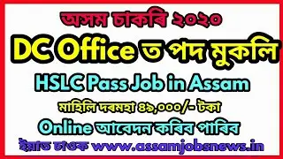 DC office Recruitment for various post 2020, Apply Online