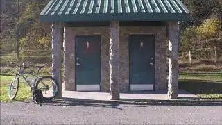 Porta Potty Outdoor Restroom Review New River Trail -  Galax Va. - Oct. 20, 2020