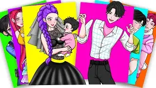 BLACK WEDDING DRESS of HUNTRIX RUMI - KPOP DEMON HUNTERS | Sticker Book DIY