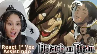 REACT ATTACK ON TITAN EP 8 TEMPORADA 1 | EREN EST&Aacute; VIVO E ERA O TITAN DO BEM | shingeki no kyojin