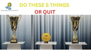 Want to Succeed in Water Polo? Do These 5 Things Every Day or QUIT