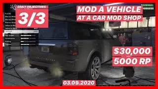 GTA Online - MOD A VEHICLE AT A CAR MOD SHOP (DAILY OBJECTIVES)