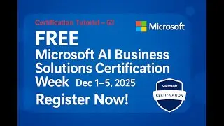 БЕСПЛАТНЫЙ ваучер на экзамен Microsoft для Недели сертификации AI Business Solutions (1&ndash;5 декабря...