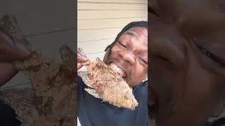 Whole fried perch