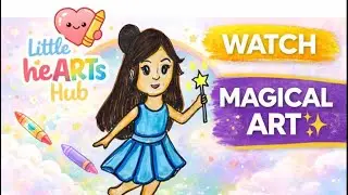 Magical Fairy Drawing 🧚&zwj;♀️ | Easy Step by Step Art for Kids | Little Hearts Kids