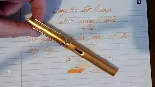 Обзор перьевой ручки Lamy Al-star Bronze и чернил Lamy Bronze.