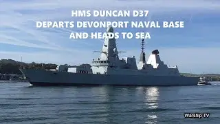 HMS DUNCAN D37 DEPARTS DEVONPORT NAVAL BASE HEADING BASE TO SEA - 29th September 2025 (Re-Edit)