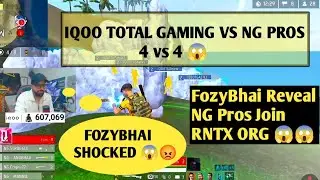 IQOO TOTAL GAMING VS NG PROS. FOZYBHAI REVEAL NG JOIN ORG 😱.#freefire #totalgaming #nonstopgaming