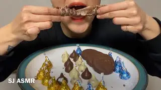 ASMR MOCHI & HERSHEY'S CHOCOLATE EATING SOUND MUKBANG 찰떡파이 허쉬 리얼사운드 먹방 NO TALKING