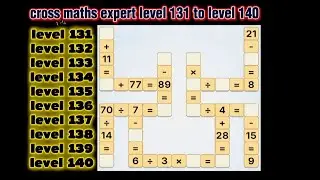 Cross Math Expert puzzle presents an exciting challenge to develop thinking skills