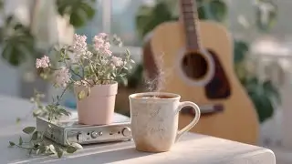 Acoustic Guitar Coffee Music ~ Relaxing Chill Study Vibes & Coffee Shop Jazz Guitar