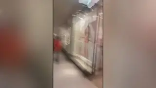 Munich shooting: eyewitness video shows shots fired in shopping center