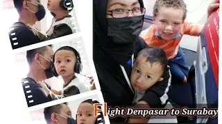Flight Denpasar to Surabaya Adek,kaka' n cousin terbang bersama Lion Air @Dunia AdekQu