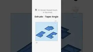 3D Model Sloped Roofs in Seconds | Use This Command Extrude - Taper Angle ✅ AutoCAD 3D Tutorial