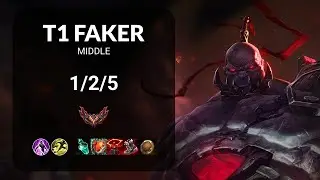 T1 Faker Sion vs Tristana MIDDLE - KR GRANDMASTER Patch 15.7