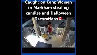 Caught on Cam: Woman in Markham stealing candies and Halloween Decorations